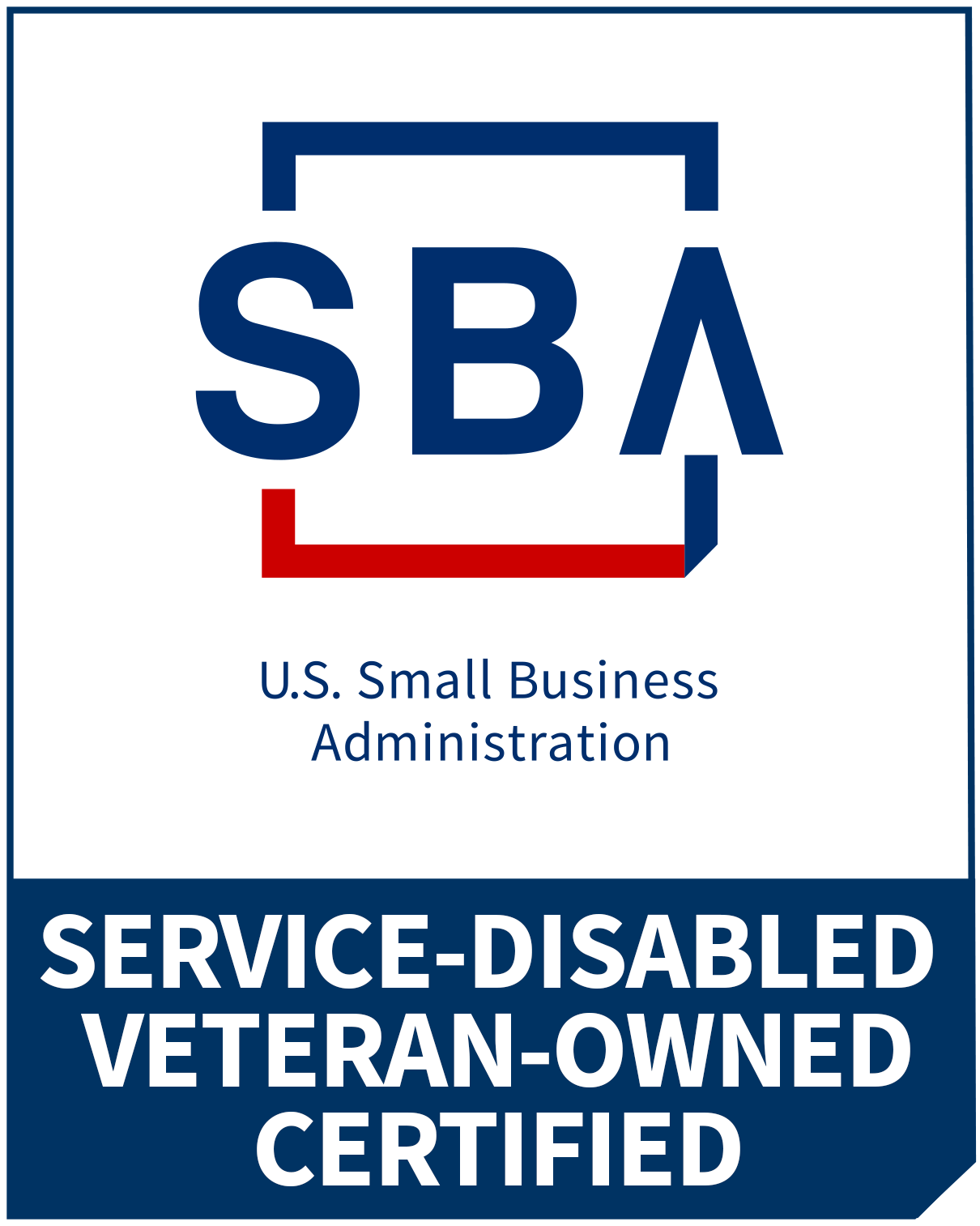 Service Disabled Veteran Owned Small Business Certified Logo